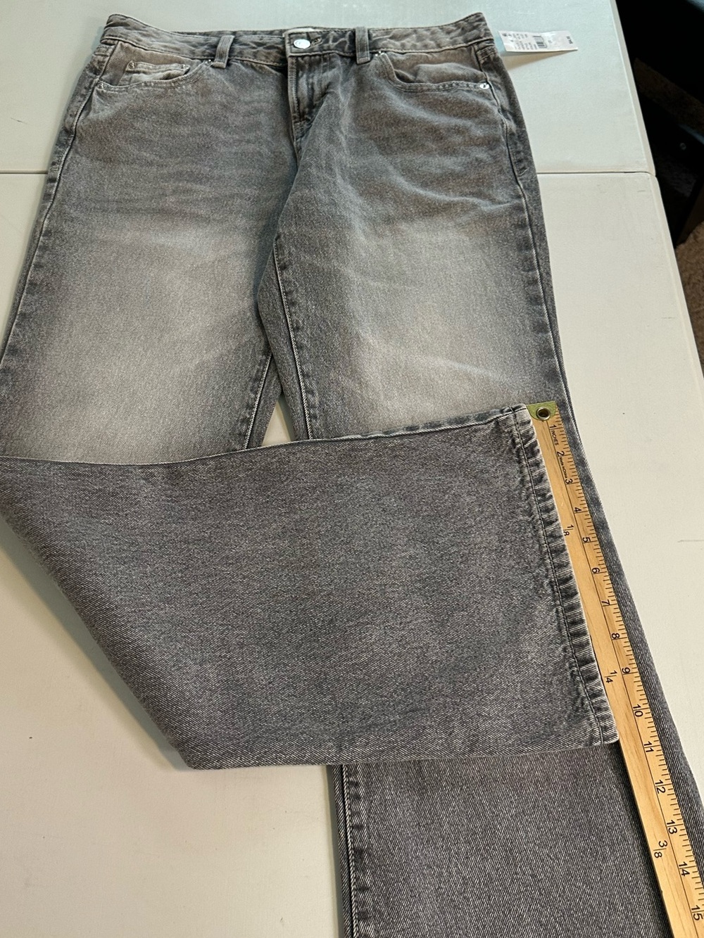 Pacsun Jade Low Rise Bootcut Rigid Jeans Distressed Light Gray Size 28 NWT - Picture 9 of 12